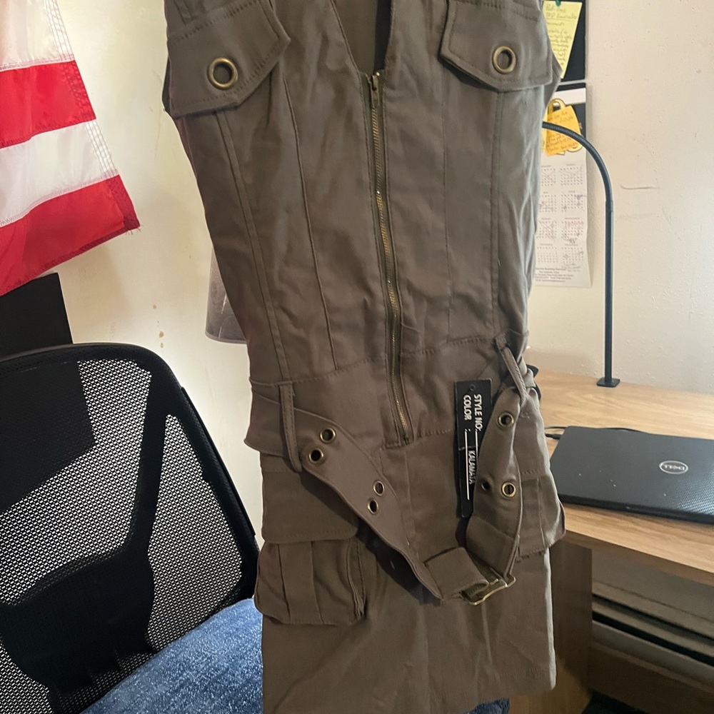 Women’s Olive Dress with Belt